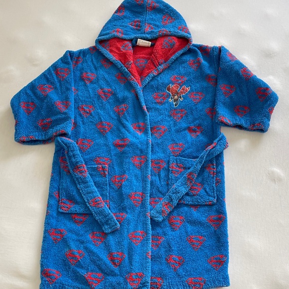 Other - Blue Hooded Robe with Red Superman Logo